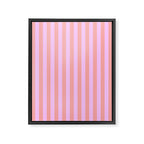 Sand Pink and Clematis Pink Summer Gazebo Stripes Framed Canvas Print Gallery Image 8