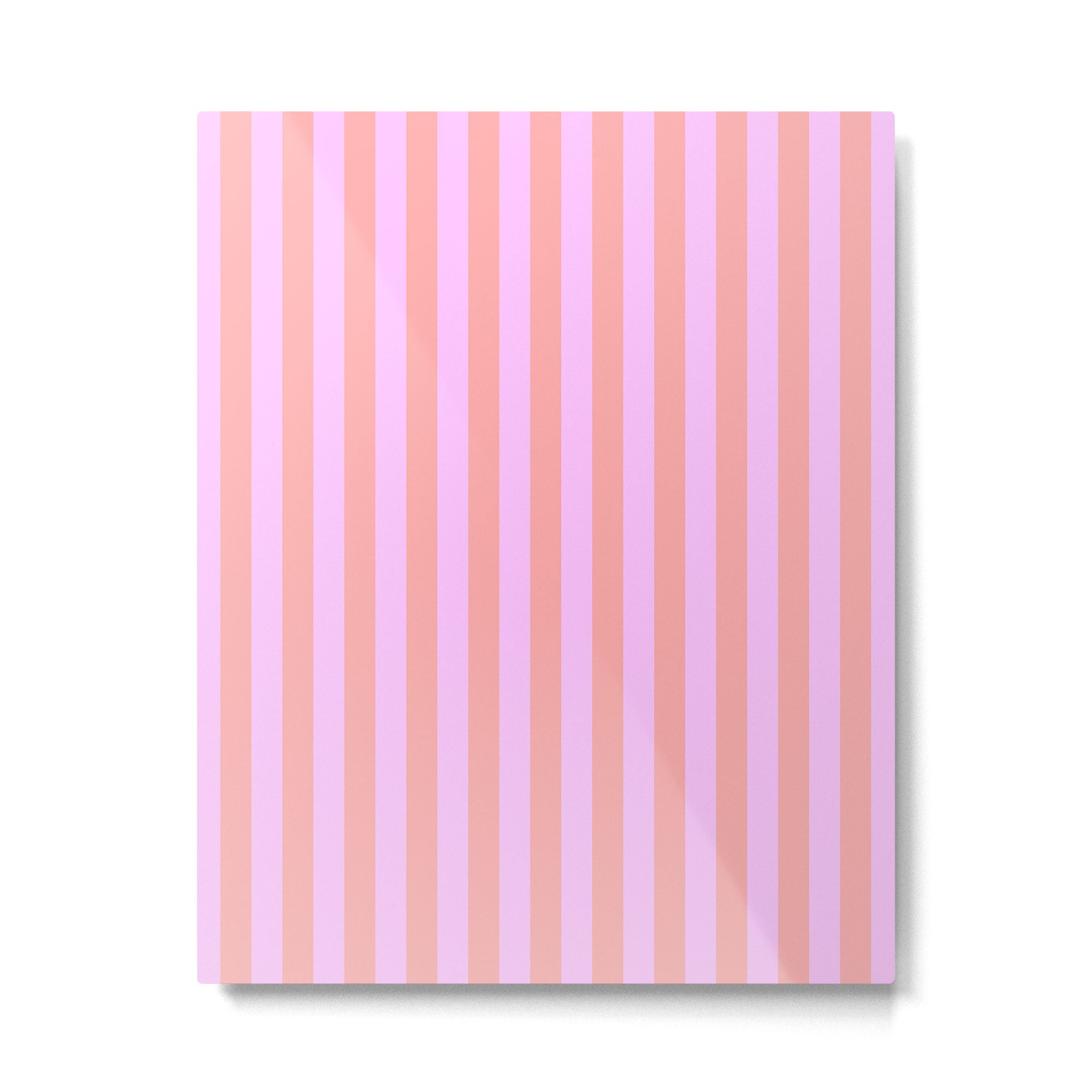 Sand Pink and Clematis Pink Summer Gazebo Stripes Metal Print Gallery Image 6