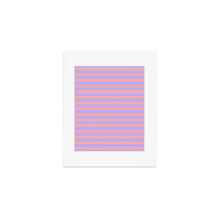 Sand Pink and Purple Wisteria  Summer Gazebo Stripes Art Print Gallery Image 1