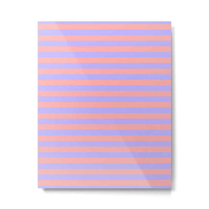 Sand Pink and Purple Wisteria  Summer Gazebo Stripes Metal Print Gallery Image 1