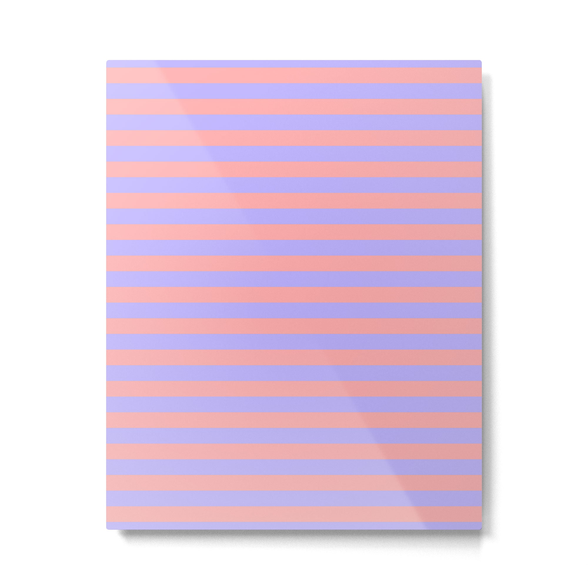 Sand Pink and Purple Wisteria  Summer Gazebo Stripes Metal Print Gallery Image 6
