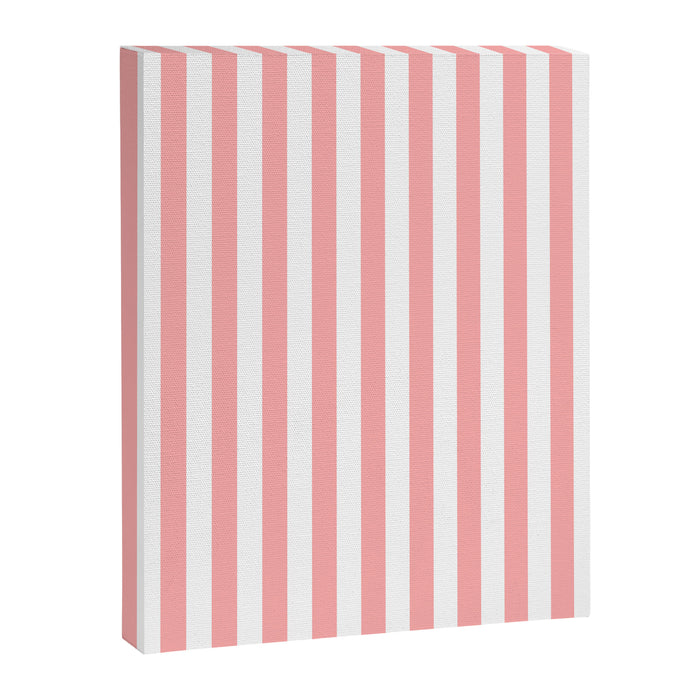 Sand Pink and White Tan Lines Summer Gazebo Stripes Canvas Print Gallery Image 1