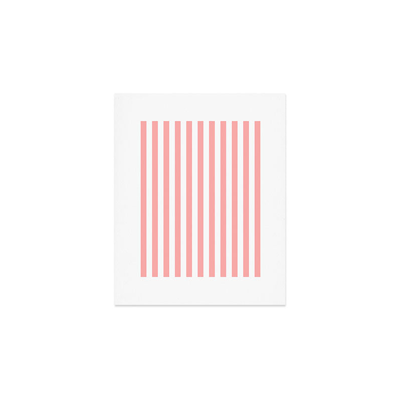 Sand Pink and White Tan Lines Summer Gazebo Stripes Art Print Gallery Image 1
