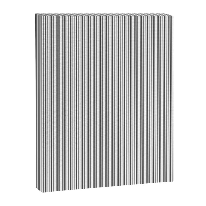 Trendy French Black and White Mattress Ticking Double Stripes Canvas Print Gallery Image 1