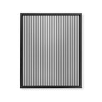 Trendy French Black and White Mattress Ticking Double Stripes Framed Canvas Print Gallery Image 8