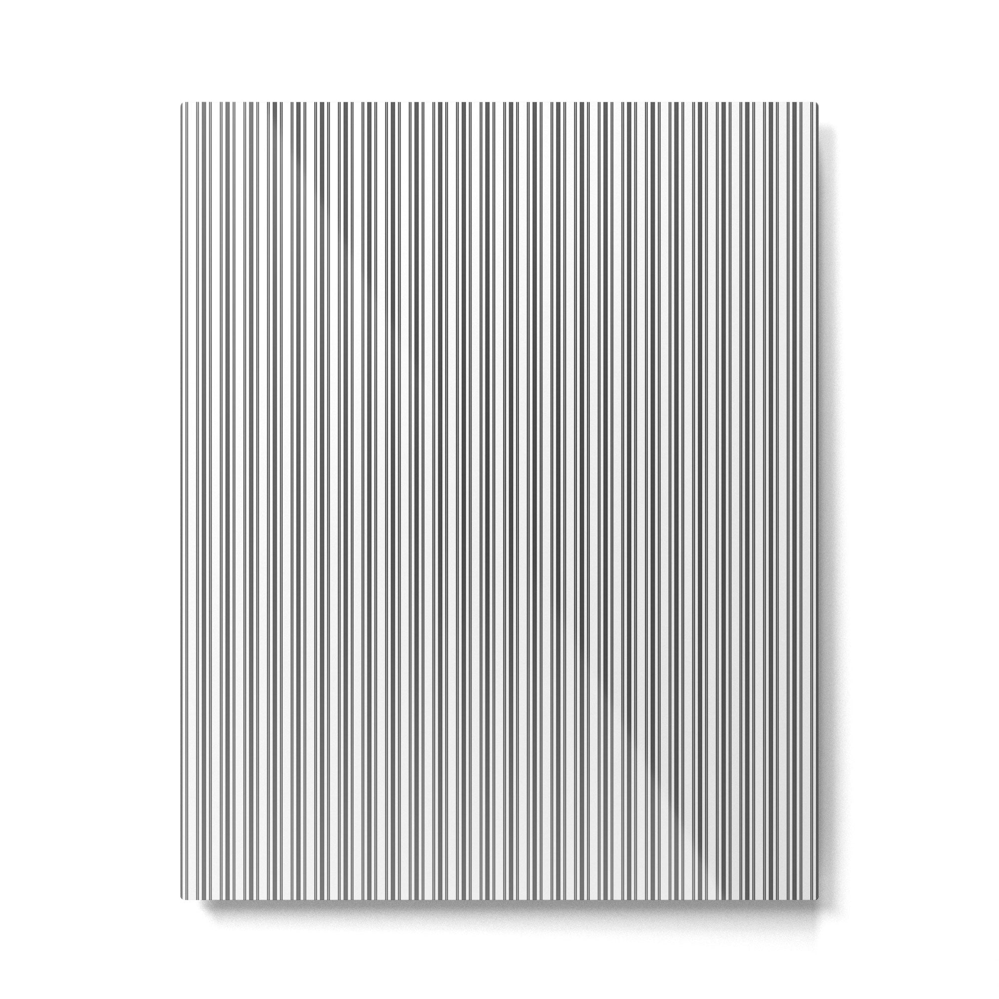 Trendy French Black and White Mattress Ticking Double Stripes Metal Print Gallery Image 6