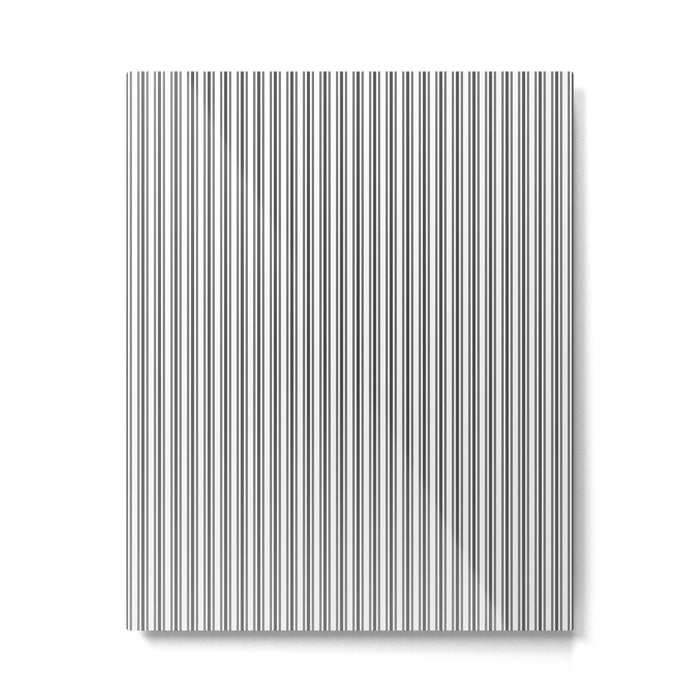 Trendy French Black and White Mattress Ticking Double Stripes Metal Print Gallery Image 1