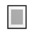 Trendy French Black and White Mattress Ticking Double Stripes Framed Art Print Gallery Image 6