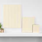 Trendy Large Buttercup Yellow Pastel Butter French Mattress Ticking Double Stripes Canvas Print Gallery Image 3
