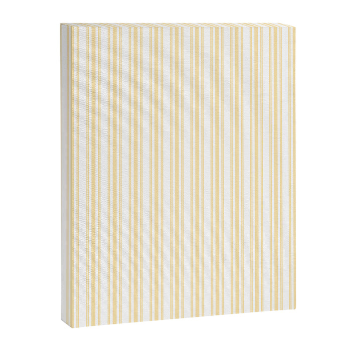 Trendy Large Buttercup Yellow Pastel Butter French Mattress Ticking Double Stripes Canvas Print Gallery Image 1
