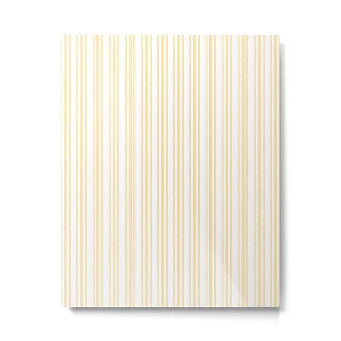 Trendy Large Buttercup Yellow Pastel Butter French Mattress Ticking Double Stripes Metal Print Gallery Image 1