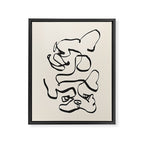 Abstract line frenchie Framed Canvas Print Gallery Image 8