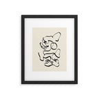 Abstract line frenchie Framed Art Print Gallery Image 4