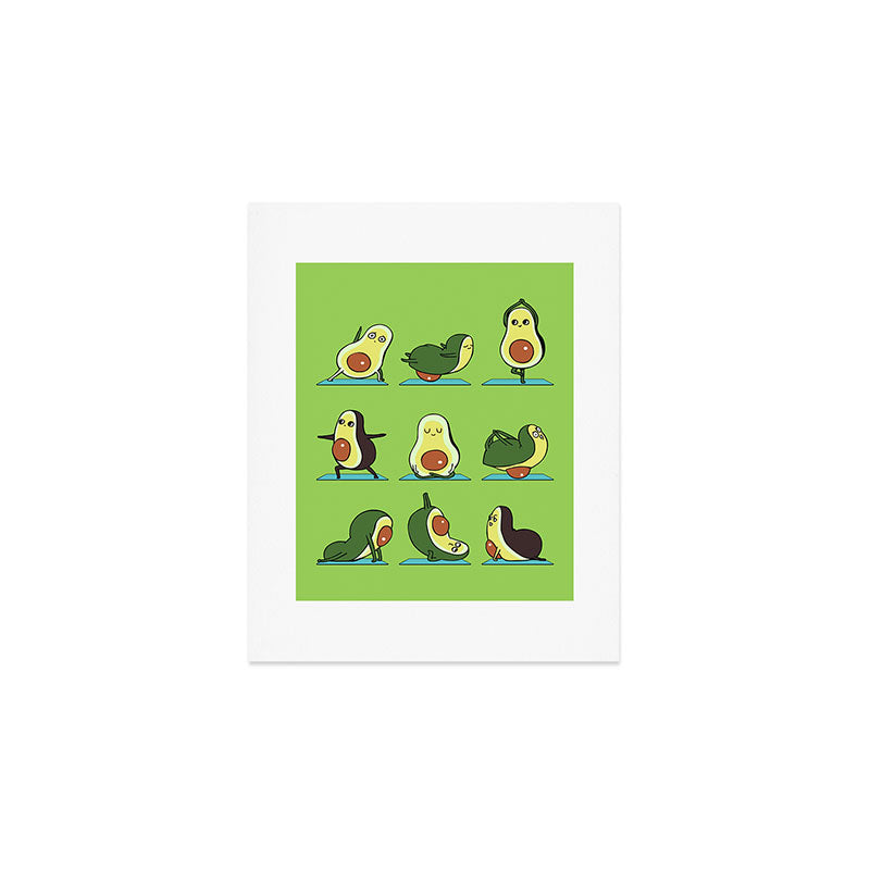 Avocado Yoga Art Print Gallery Image 1