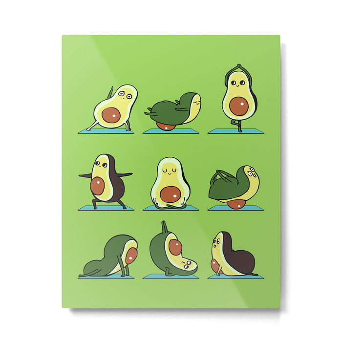 Avocado Yoga Metal Print Gallery Image 1