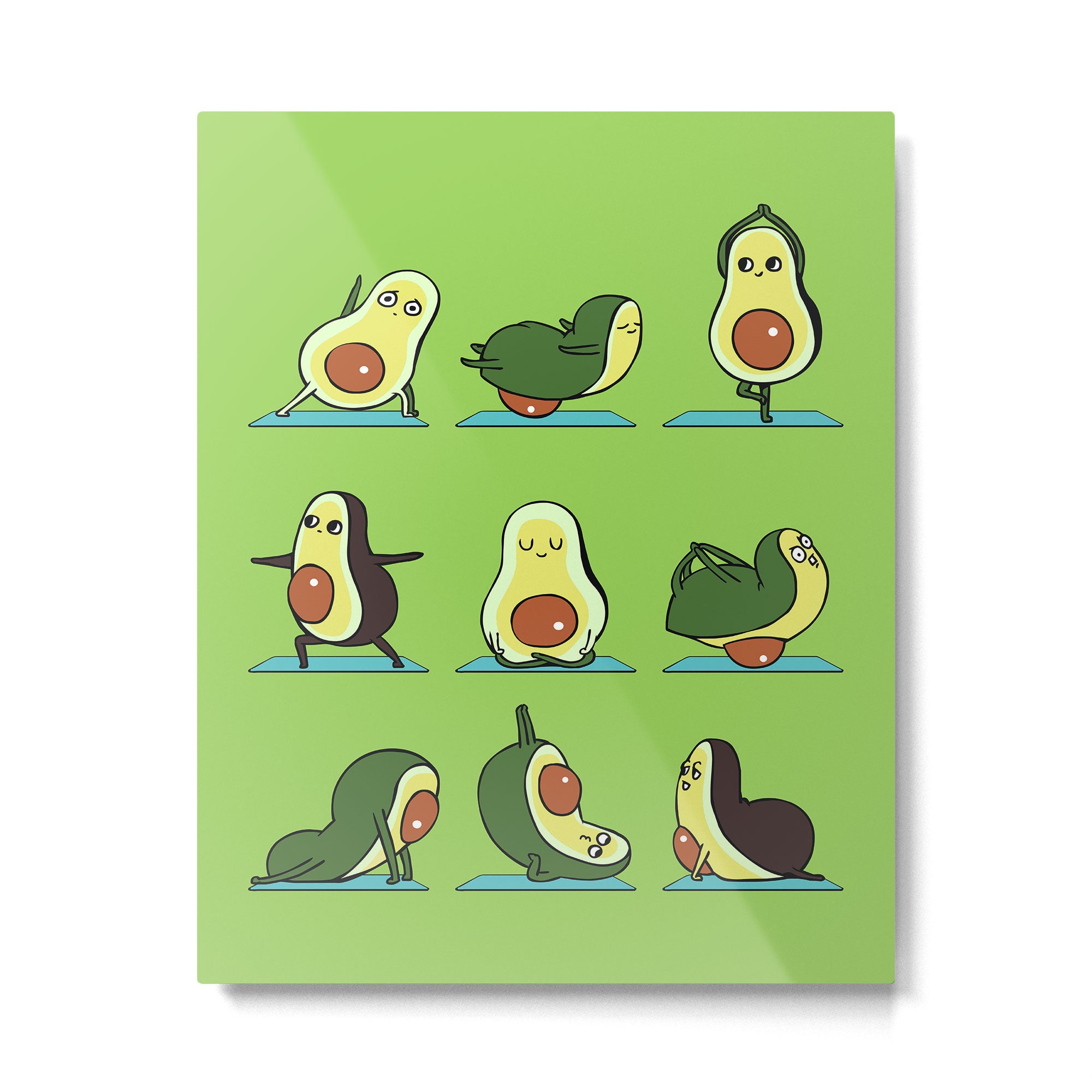 Avocado Yoga Metal Print Gallery Image 6