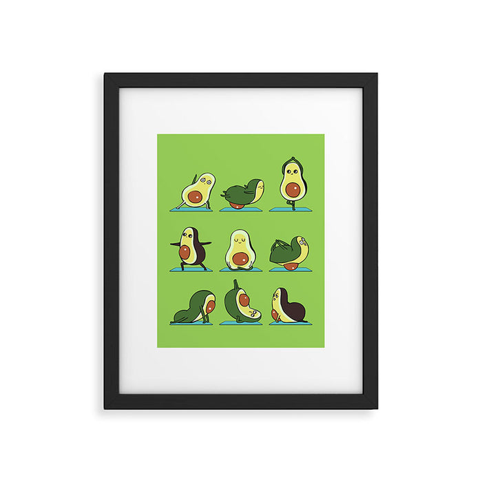 Avocado Yoga Framed Art Print Gallery Image 1