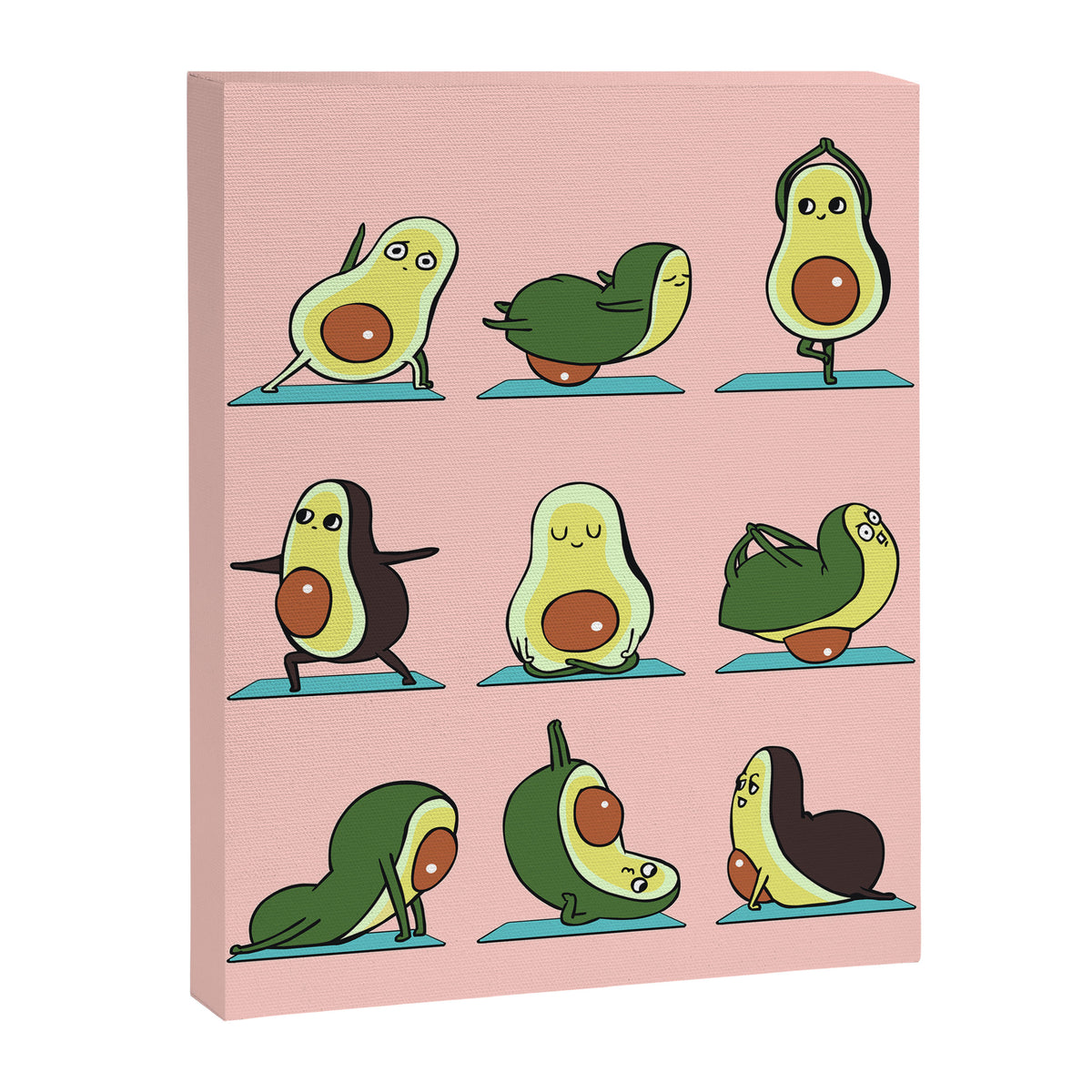 Avocado Yoga in Pink Canvas Print Gallery Image 6