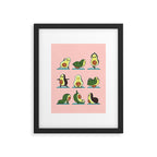 Avocado Yoga in Pink Framed Art Print Gallery Image 5