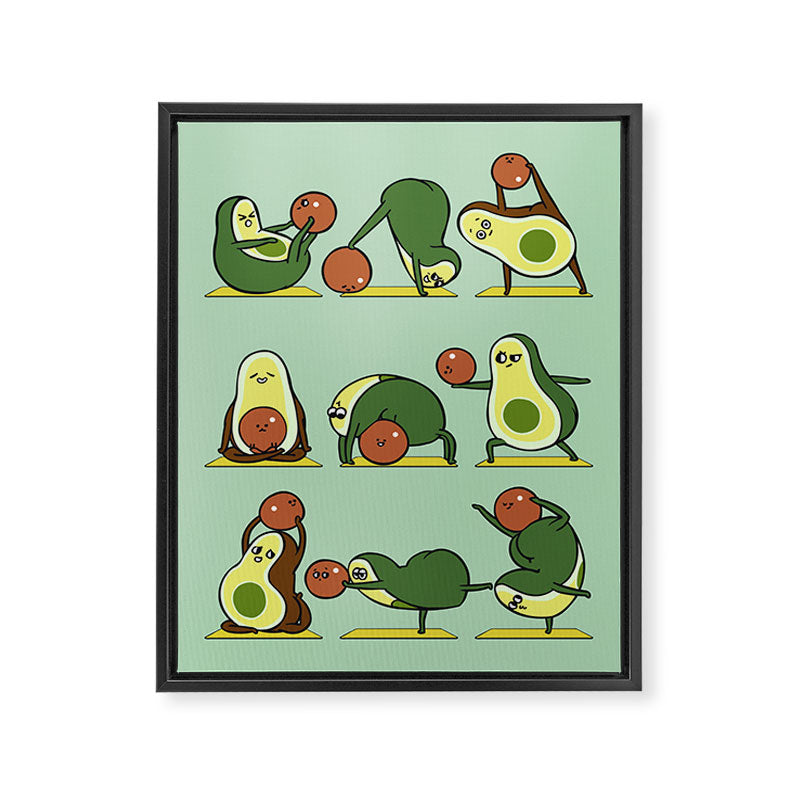 Avocado Yoga With The Seed Framed Canvas Print Gallery Image 8