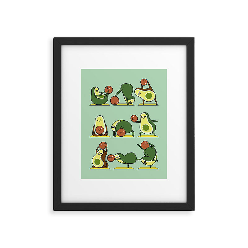 Avocado Yoga With The Seed Framed Art Print Gallery Image 4