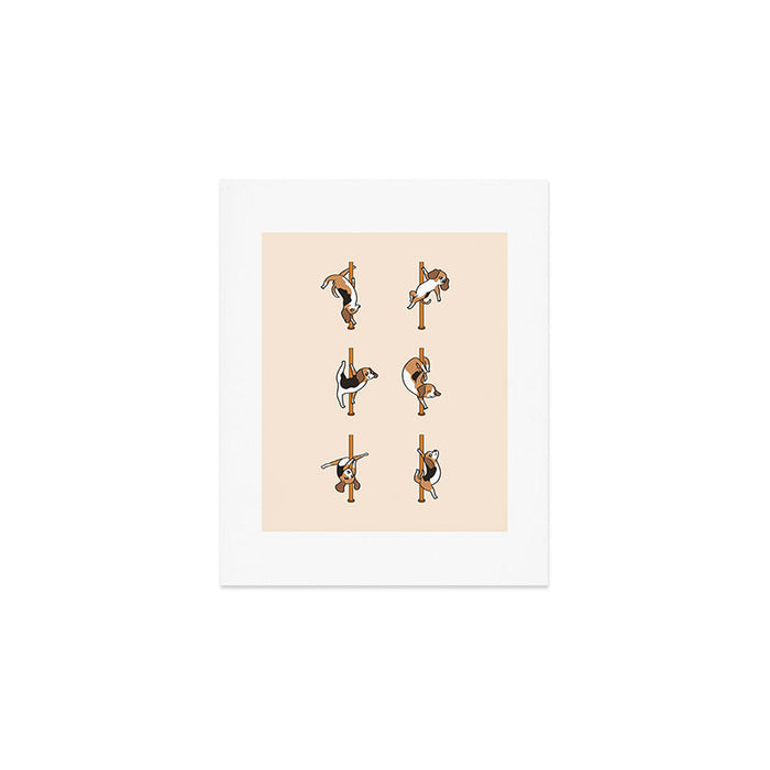 Beagle Pole Dancing Club Art Print Gallery Image 1