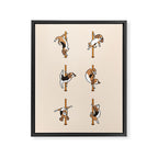 Beagle Pole Dancing Club Framed Canvas Print Gallery Image 8