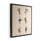 Beagle Pole Dancing Club Framed Canvas Print Gallery Image 2