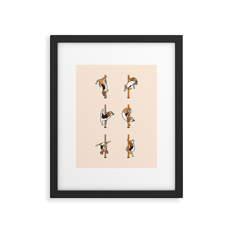 Beagle Pole Dancing Club Framed Art Print Gallery Image 4