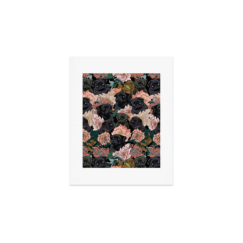Because Black Pug Art Print Gallery Image 1