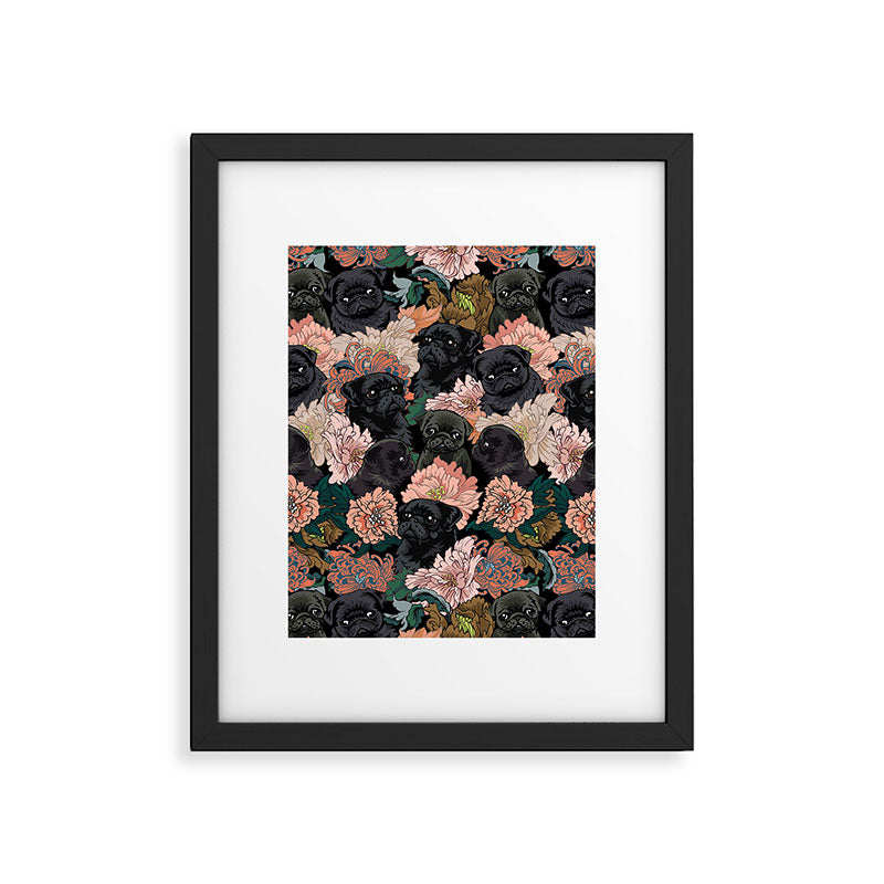 Because Black Pug Framed Art Print Gallery Image 4