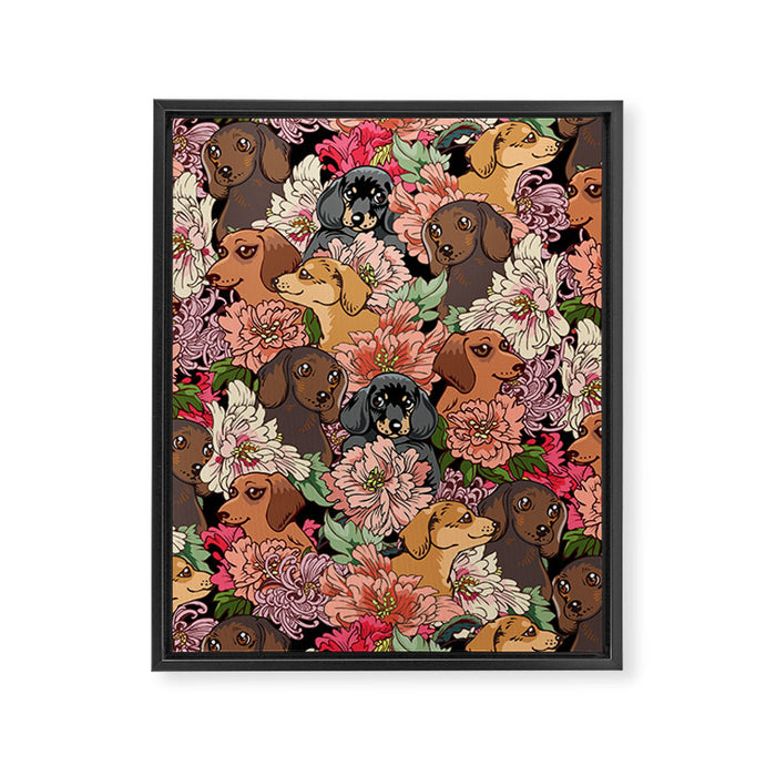 Because Dachshund Framed Canvas Print Gallery Image 1