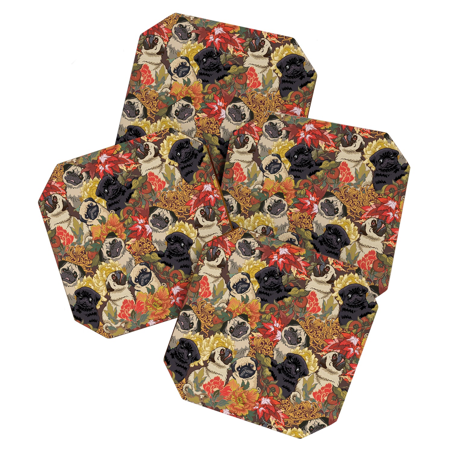 Because Pugs Autumn Coaster Gallery Image 1