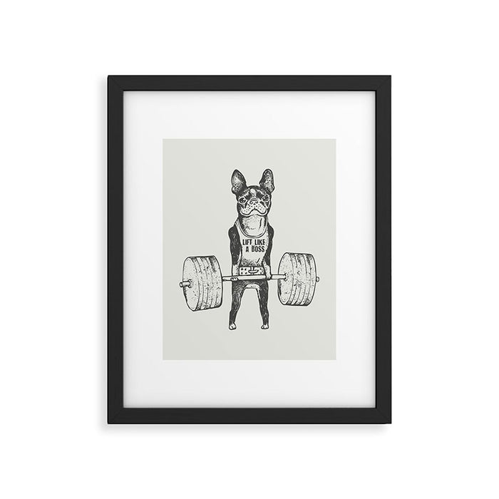 Boston Terrier Lift Framed Art Print Gallery Image 1