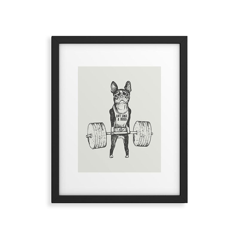 Boston Terrier Lift Framed Art Print Gallery Image 4