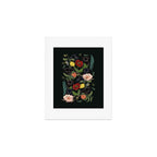 Botanical and Black Pugs Art Print Gallery Image 1