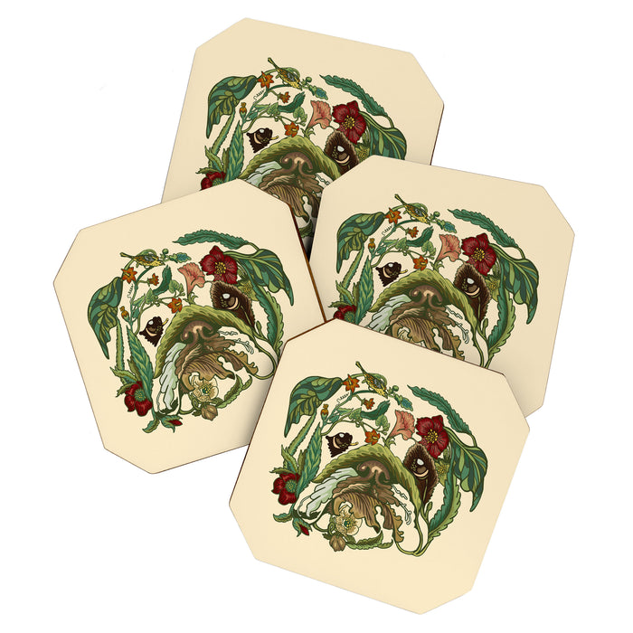 Botanical English Bulldog Coaster Gallery Image 1