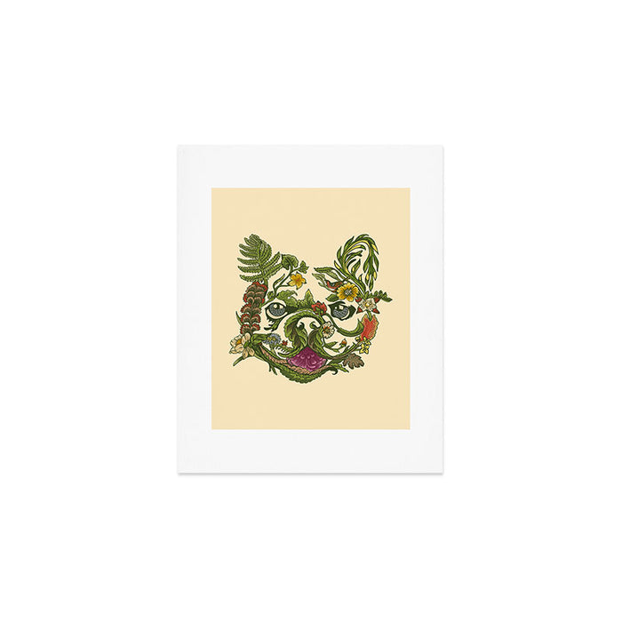 Botanical French Bulldog Art Print Gallery Image 1