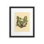 Botanical French Bulldog Framed Art Print Gallery Image 4