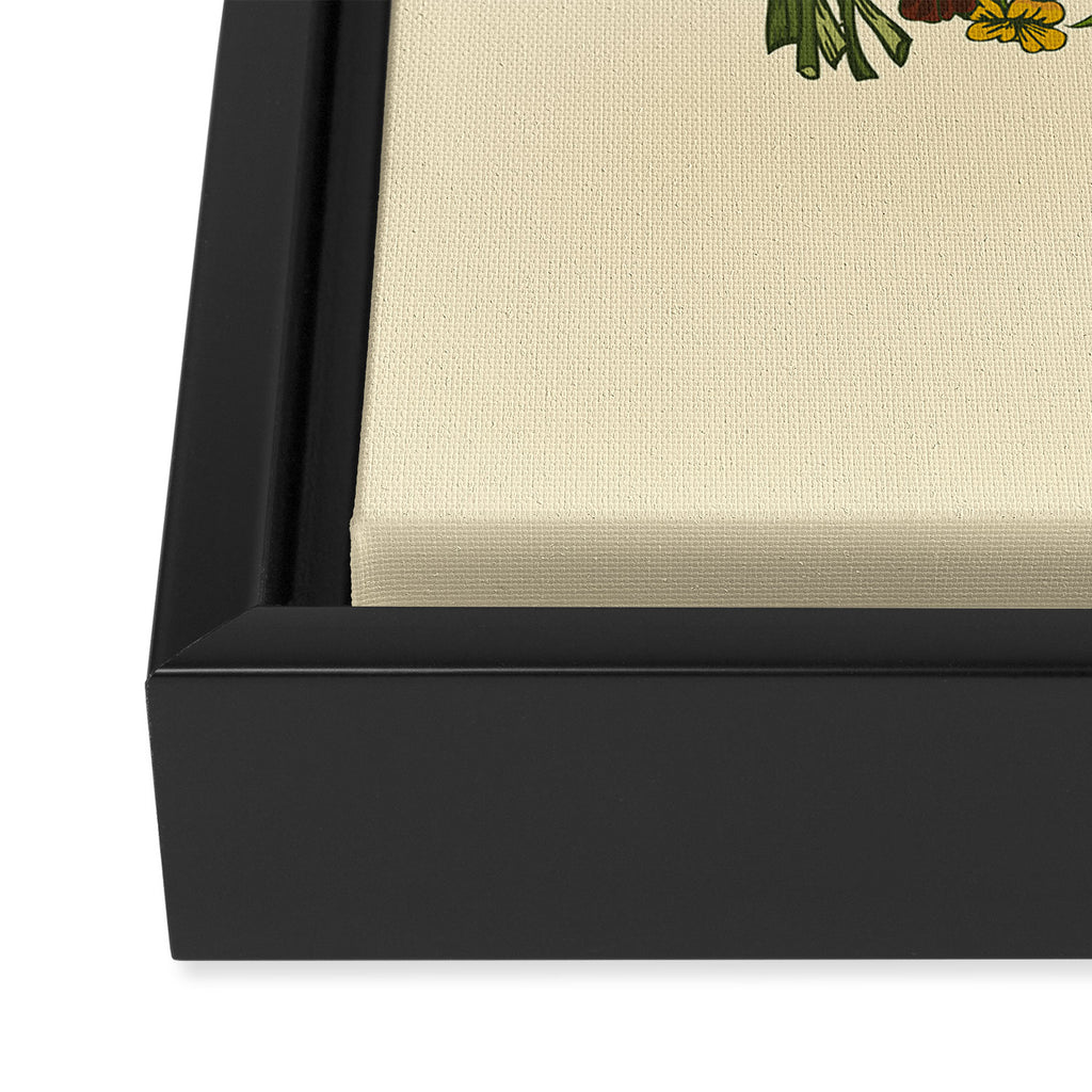 Botanical Pug Framed Canvas Print Gallery Image 3