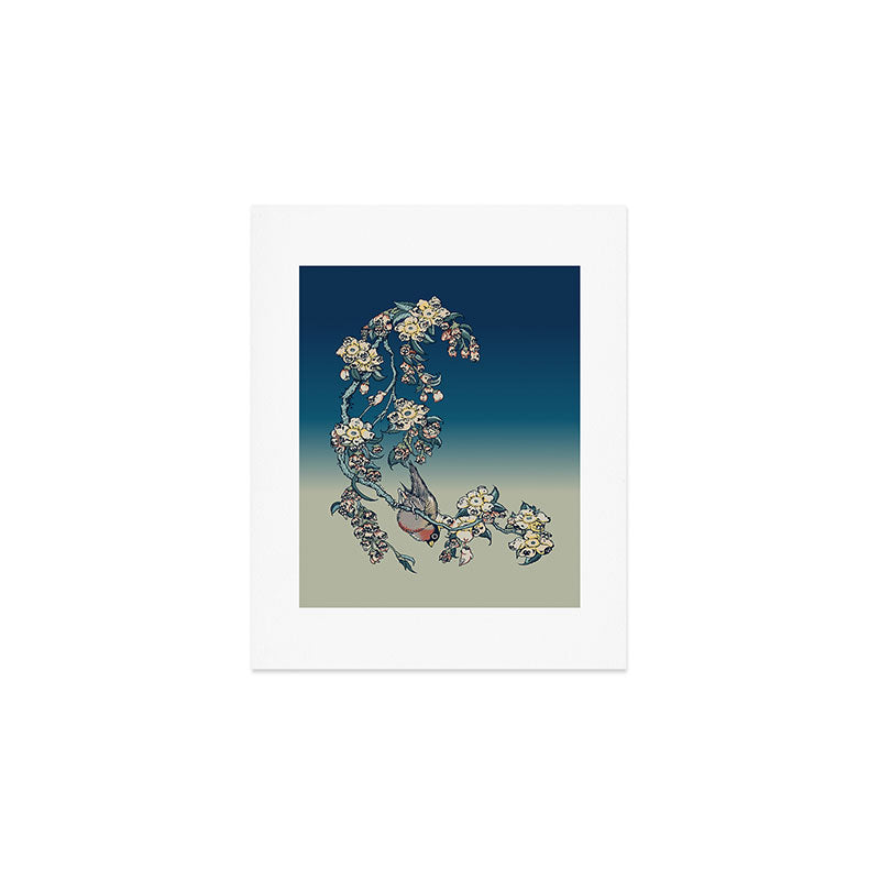 Bullfinch and Pug Cherry Art Print Gallery Image 1