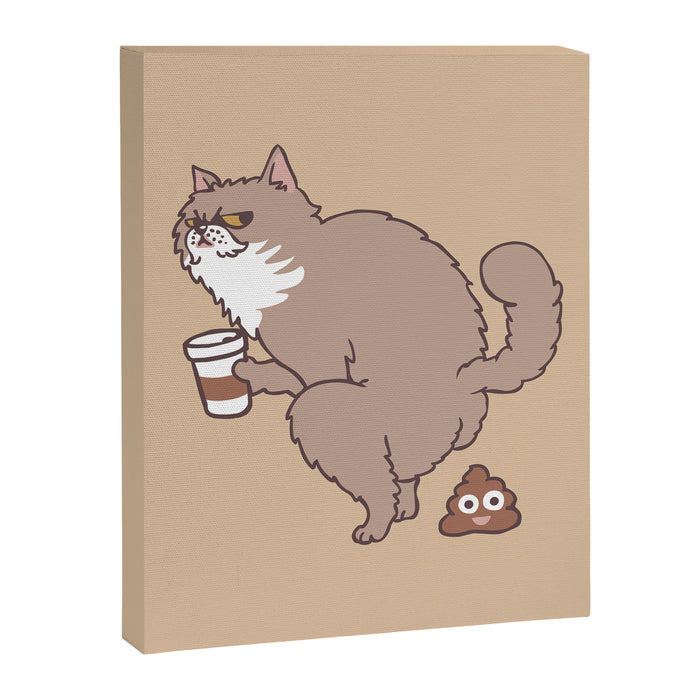 Coffee Makes Cat Poop Canvas Print Gallery Image 1