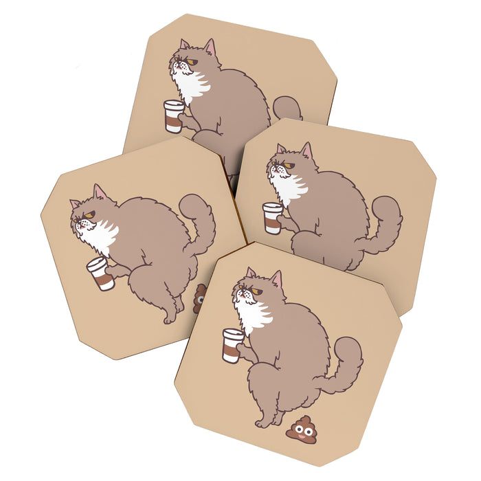 Coffee Makes Cat Poop Coaster Gallery Image 1