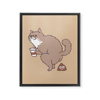 Coffee Makes Cat Poop Framed Canvas Print Gallery Image 8
