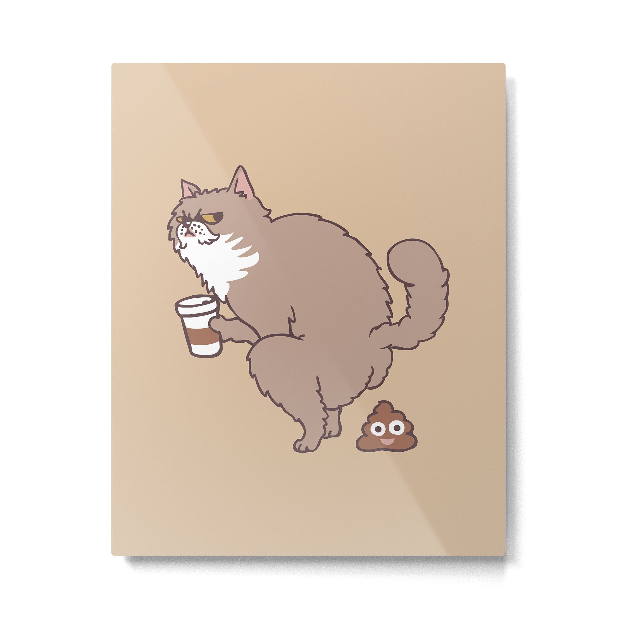 Coffee Makes Cat Poop Metal Print Gallery Image 6