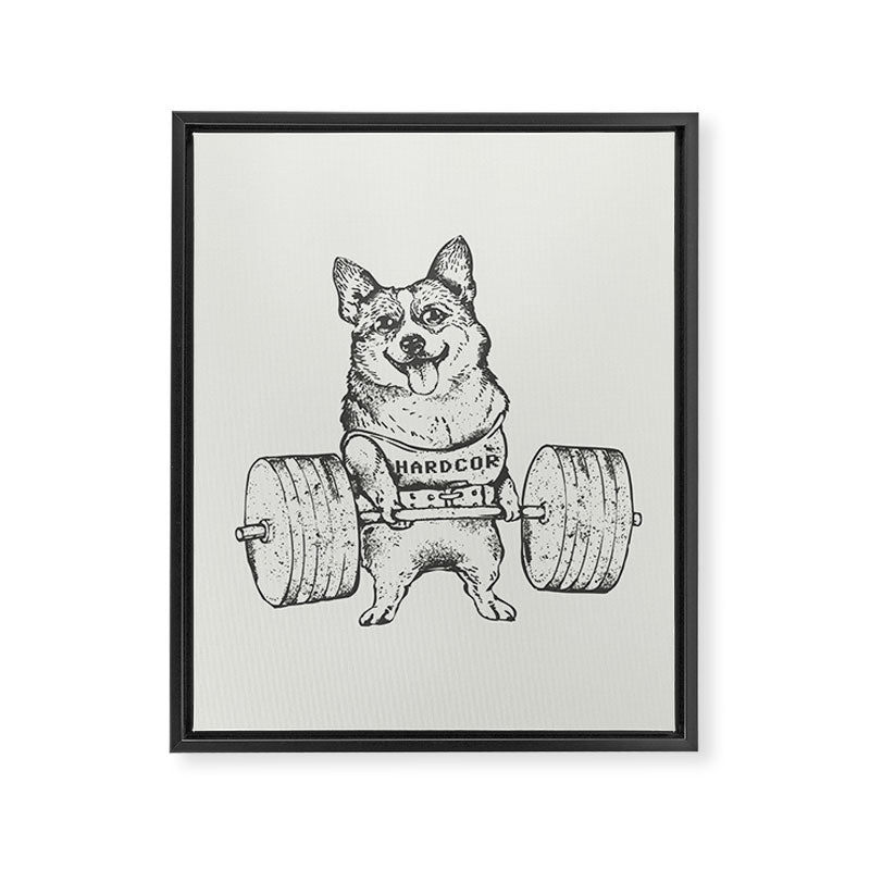 Corgi Lift Framed Canvas Print Gallery Image 8