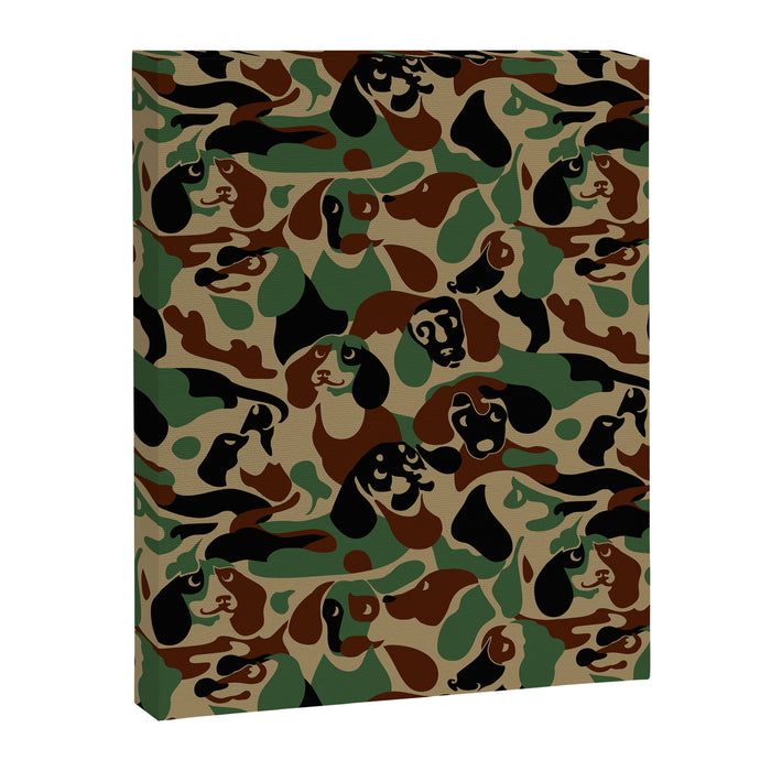 Dachshund  Camouflage Canvas Print Gallery Image 1
