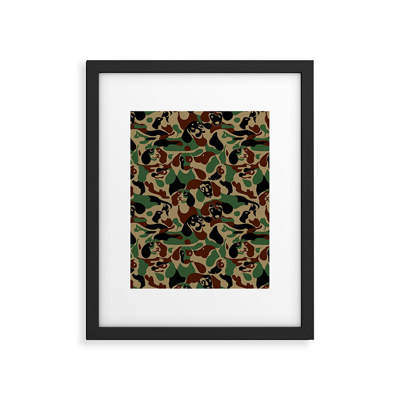 Dachshund  Camouflage Framed Art Print Gallery Image 6