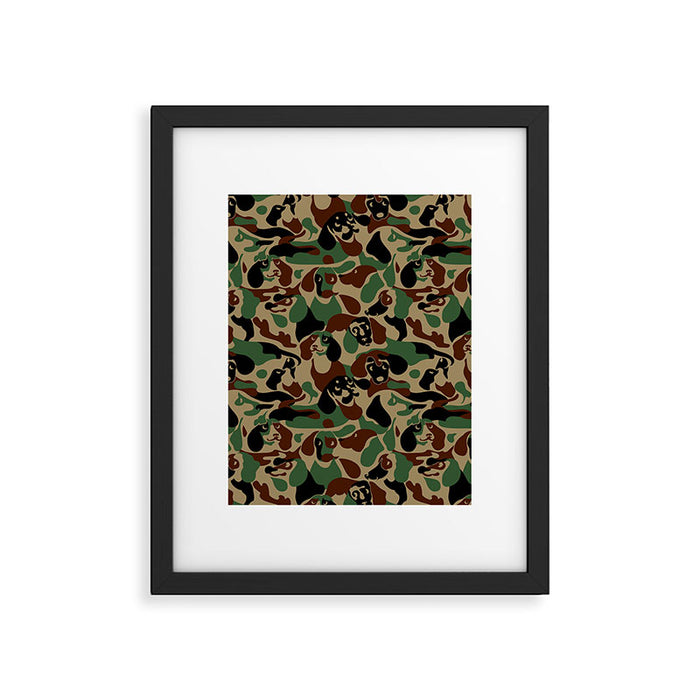 Dachshund  Camouflage Framed Art Print Gallery Image 1
