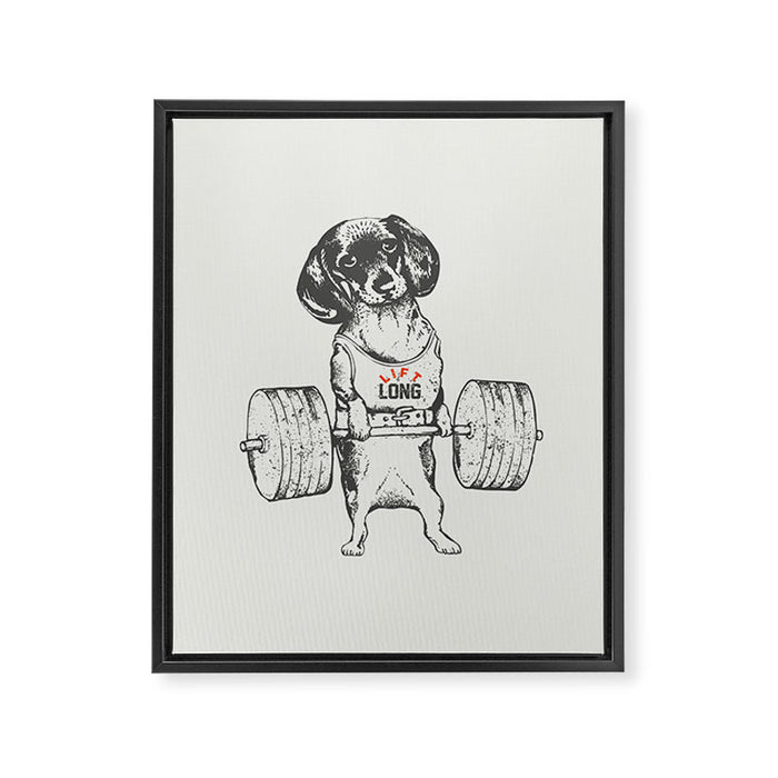 Dachshund Lift Framed Canvas Print Gallery Image 1